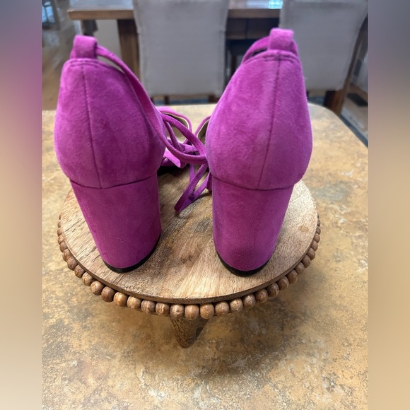 Marc Fisher Fuchsia Suede Block Heels - Picture 3 of 8